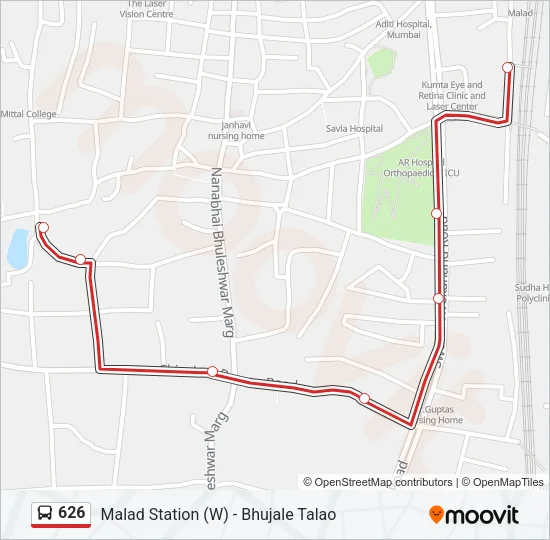 626 Bus Line Map