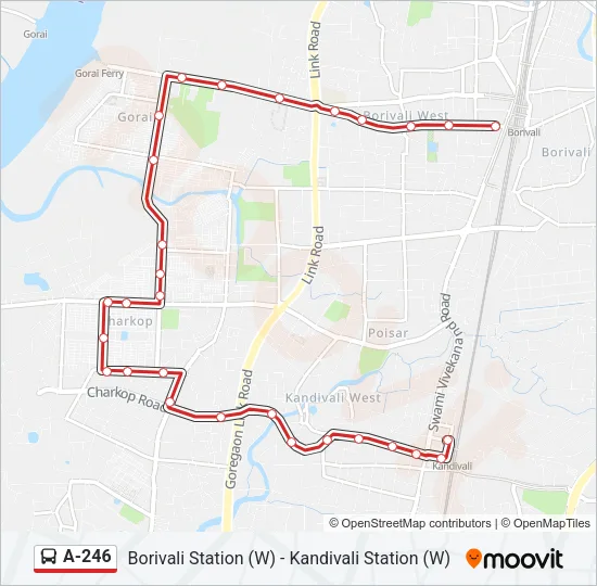 A-246 Bus Line Map