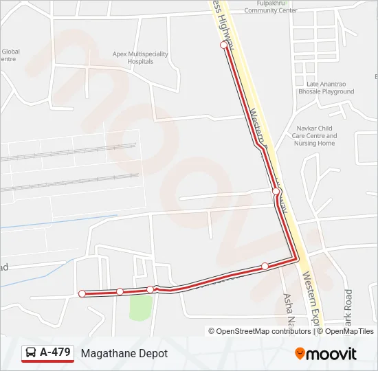A-479 Bus Line Map