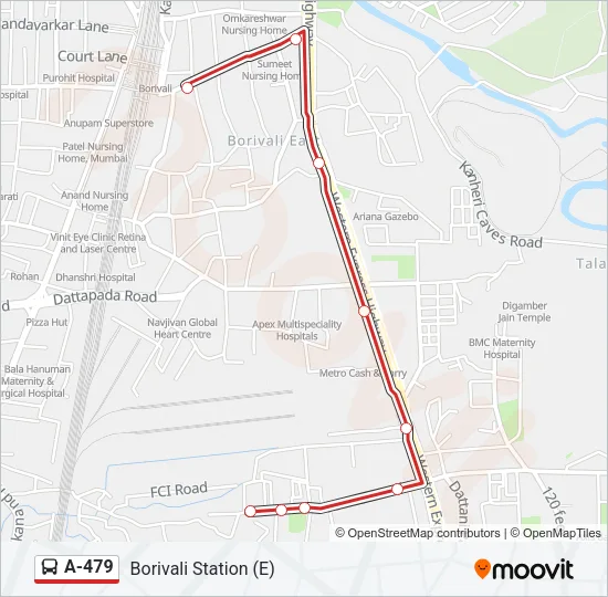 A-479 Bus Line Map