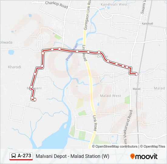 A-273 Bus Line Map