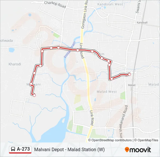 A-273 Bus Line Map