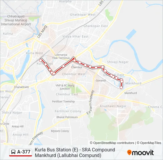 A-377 Bus Line Map