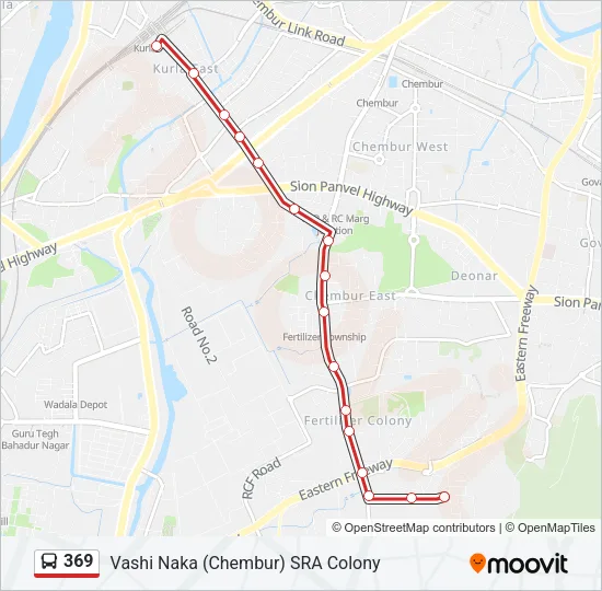 369 Bus Line Map