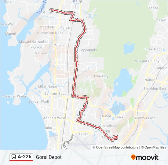A-226 Bus Line Map
