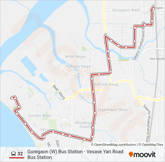 32 Bus Line Map