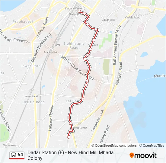 64 Bus Line Map