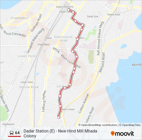 64 Bus Line Map