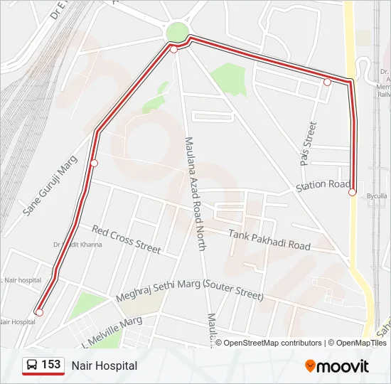 153 Bus Line Map