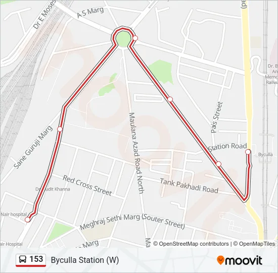153 Bus Line Map