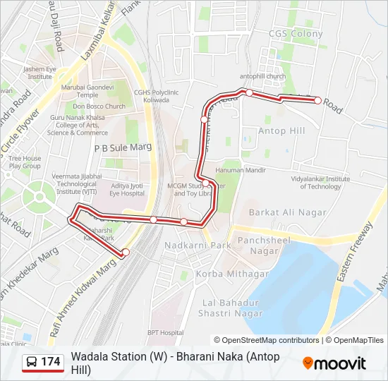 174 Bus Line Map