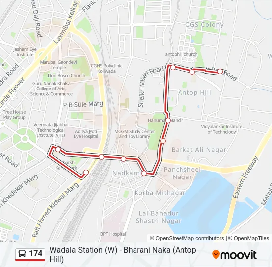 174 Bus Line Map