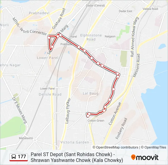177 Bus Line Map