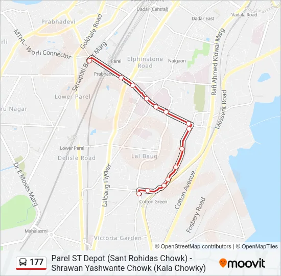 177 Bus Line Map