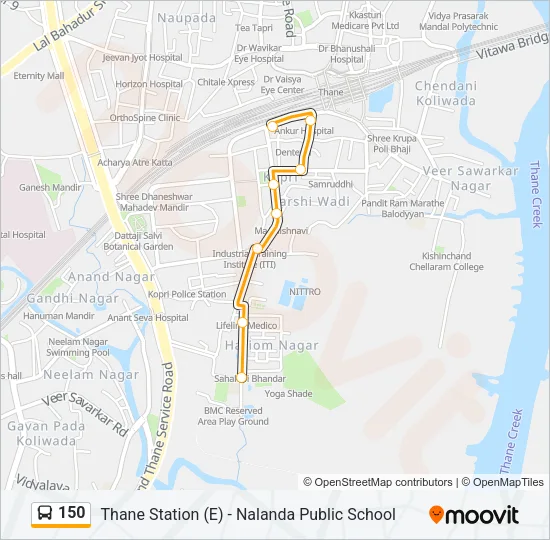 150 Bus Line Map