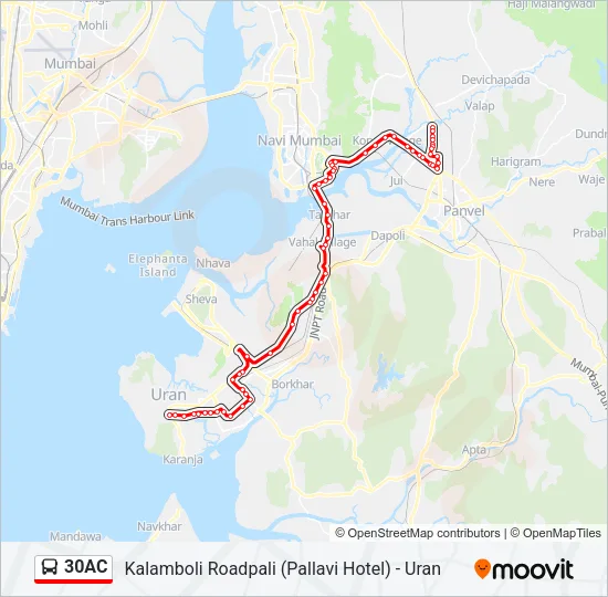 30AC Bus Line Map