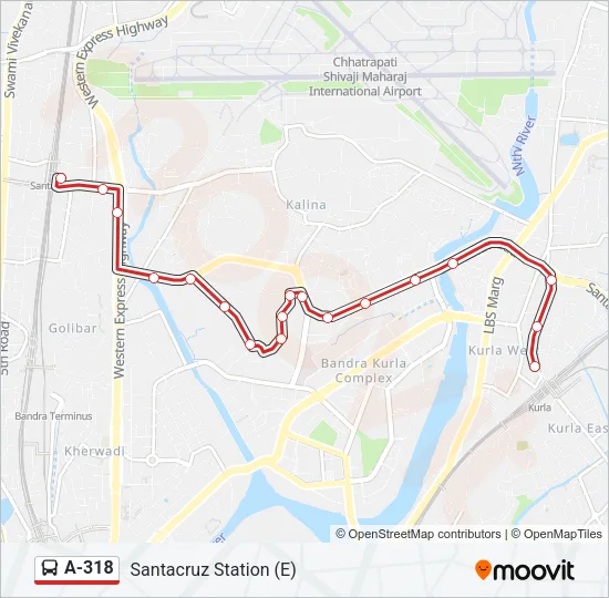 A-318 Bus Line Map