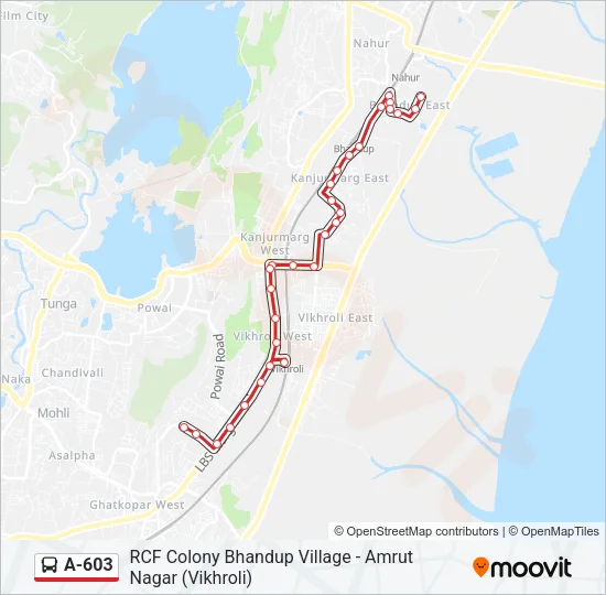 A-603 Bus Line Map
