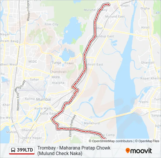 399LTD Bus Line Map