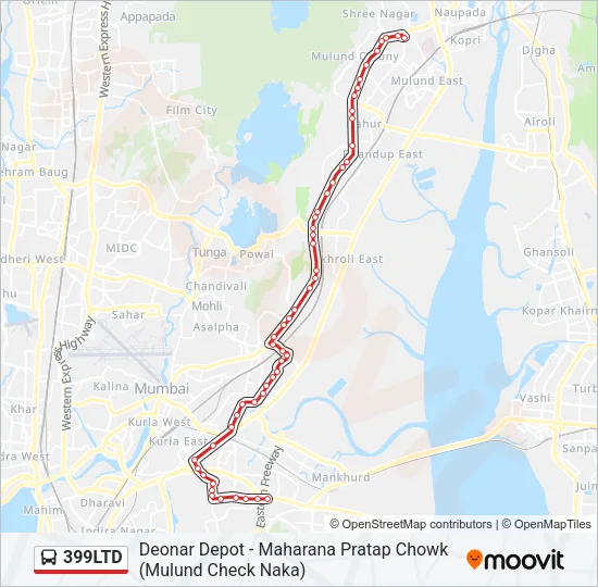 399LTD Bus Line Map