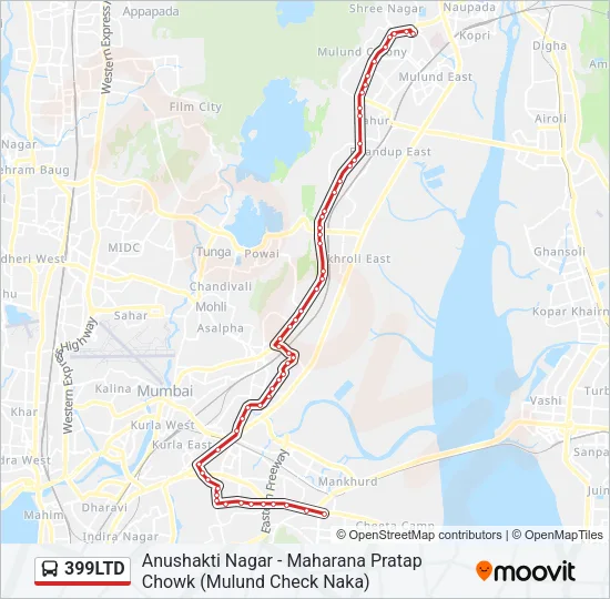 399LTD Bus Line Map