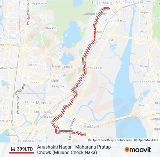 399LTD Bus Line Map
