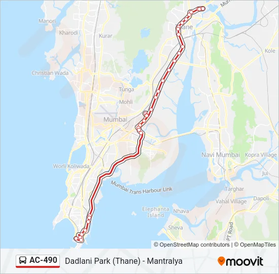 AC-490 Bus Line Map