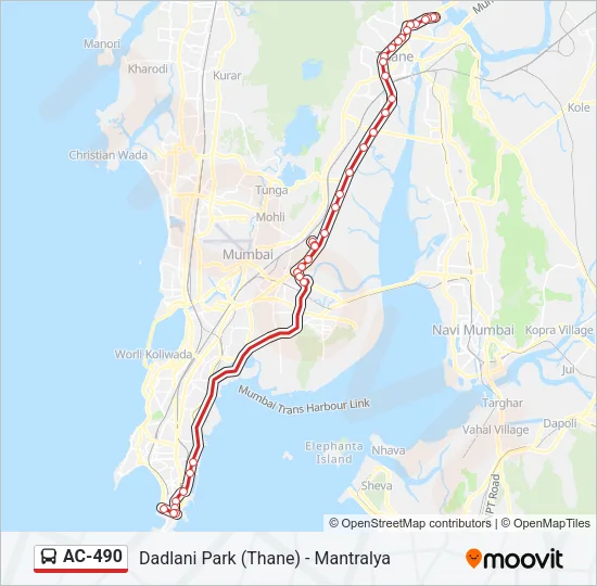 AC-490 Bus Line Map