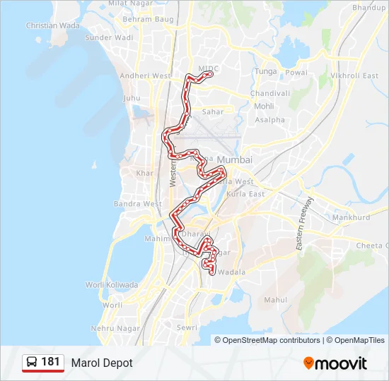 181 Bus Line Map