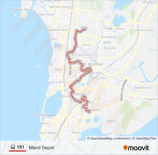 181 Bus Line Map