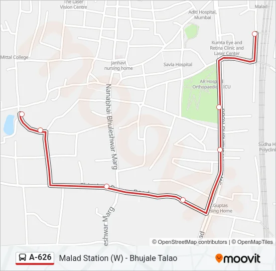 A-626 Bus Line Map