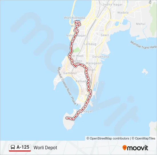 A-125 Bus Line Map