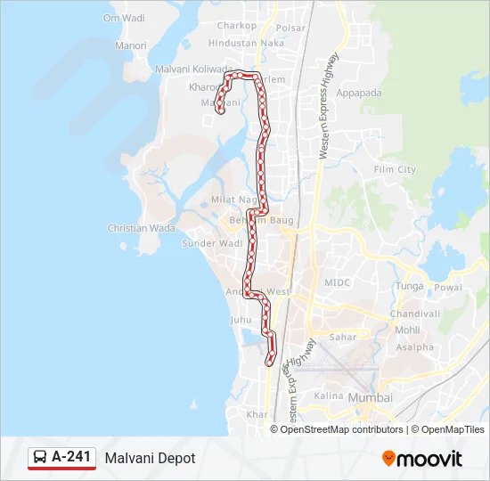 A-241 Bus Line Map