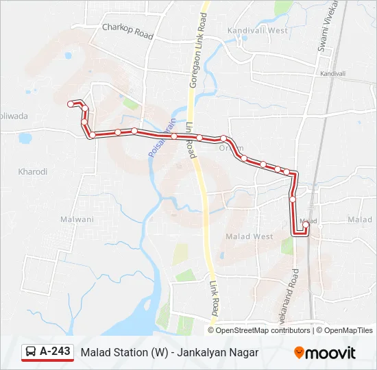 A-243 Bus Line Map