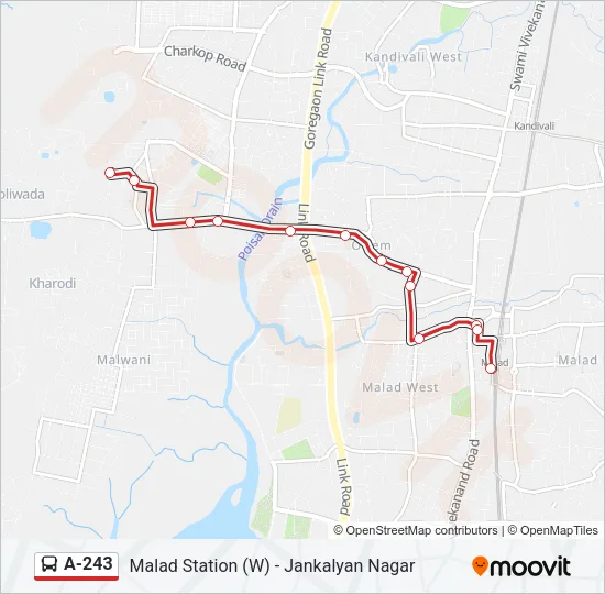 A-243 Bus Line Map