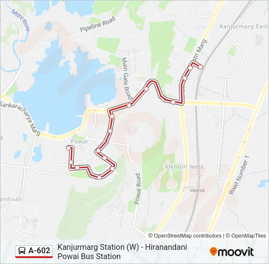 A-602 Bus Line Map