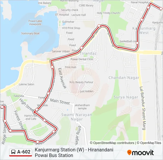 A-602 Bus Line Map