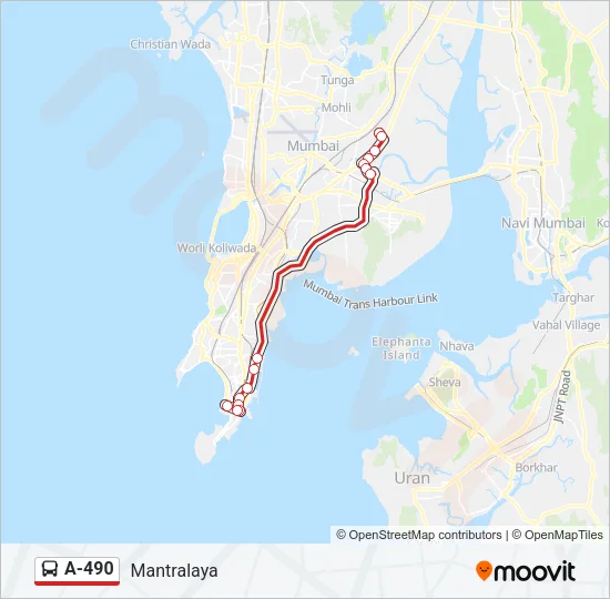 A-490 Bus Line Map