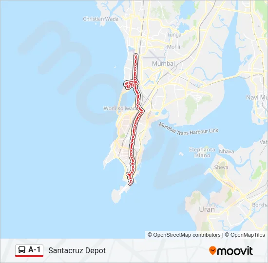 A-1 Bus Line Map