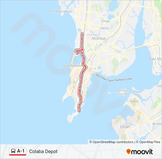 A-1 Bus Line Map