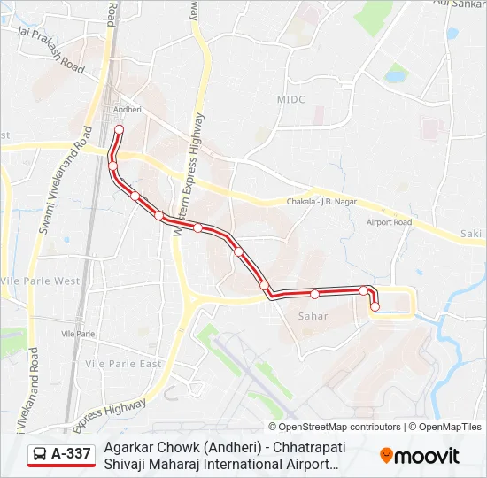 A-337 Bus Line Map