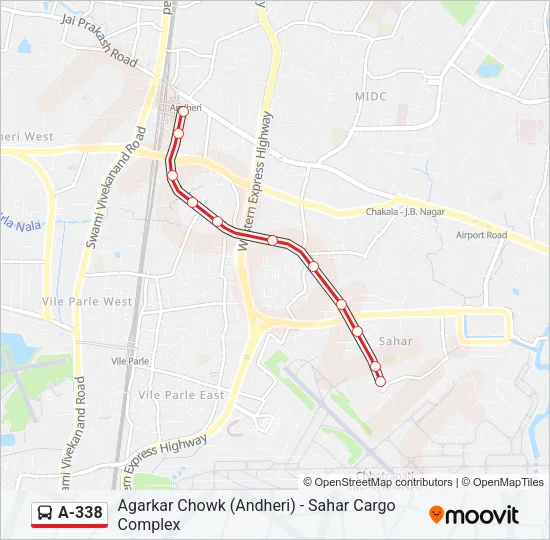 A-338 Bus Line Map