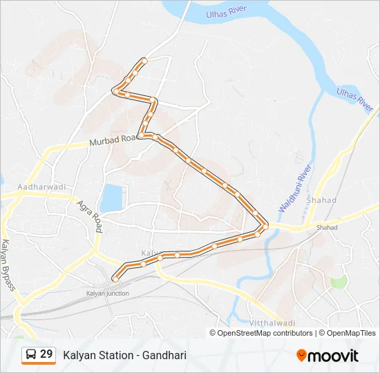 29 Bus Line Map