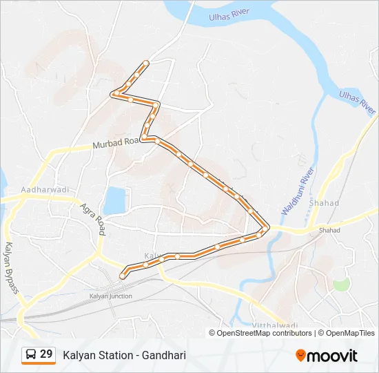 29 Bus Line Map