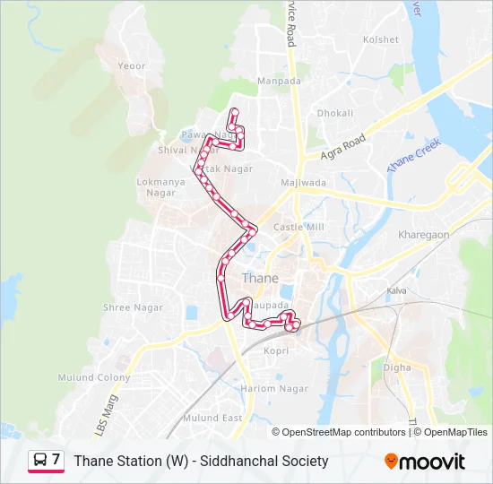 7 Bus Line Map
