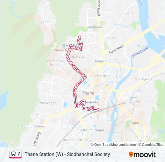 7 Bus Line Map