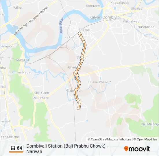 64 Bus Line Map