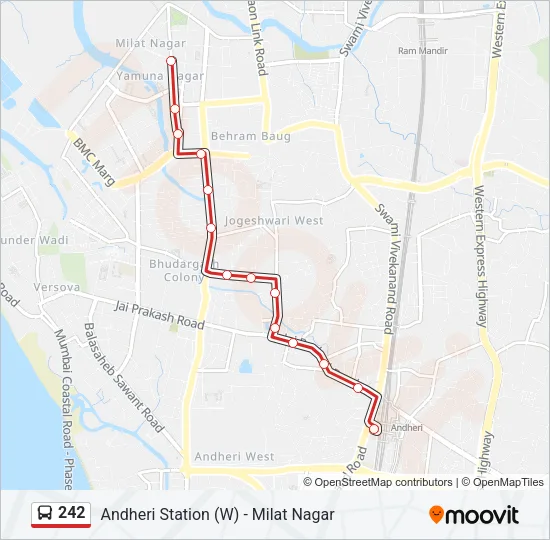 242 Bus Line Map