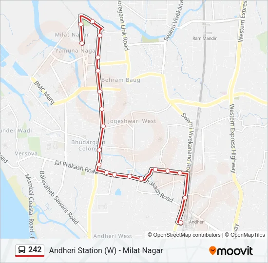 242 Bus Line Map