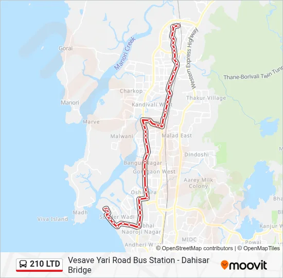 210 LTD Route: Schedules, Stops & Maps - Dahisar Bridge (Updated)